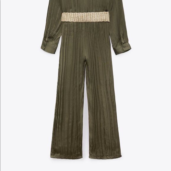BELTED WRINKLED LOOK JUMPSUIT - Picture 11 of 13